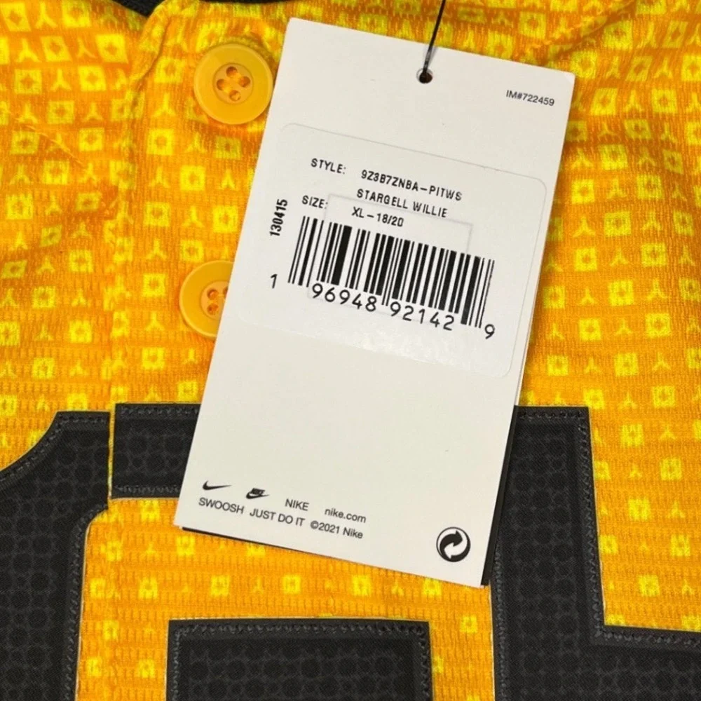 Nike Pittsburgh Pirates City Connect Willie Stargell Jersey Youth XL 18/20 PGH